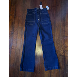 Lepore Dark Blue Jolie Super High Rise Flare - Size 10